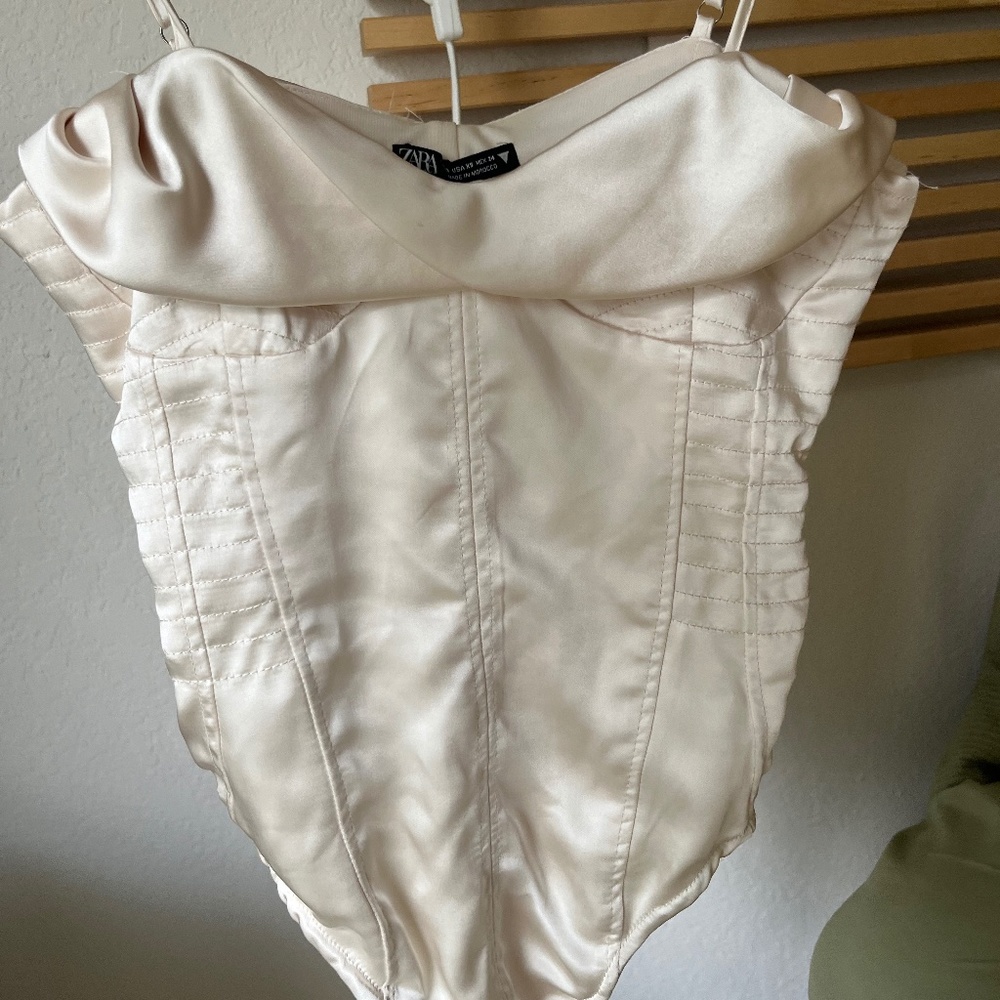 Zara Corset Cream Bodysuit